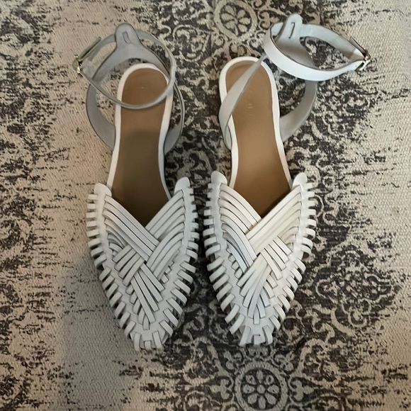 Pilcro woven leather ankle strap sandals - Picture 2 of 5